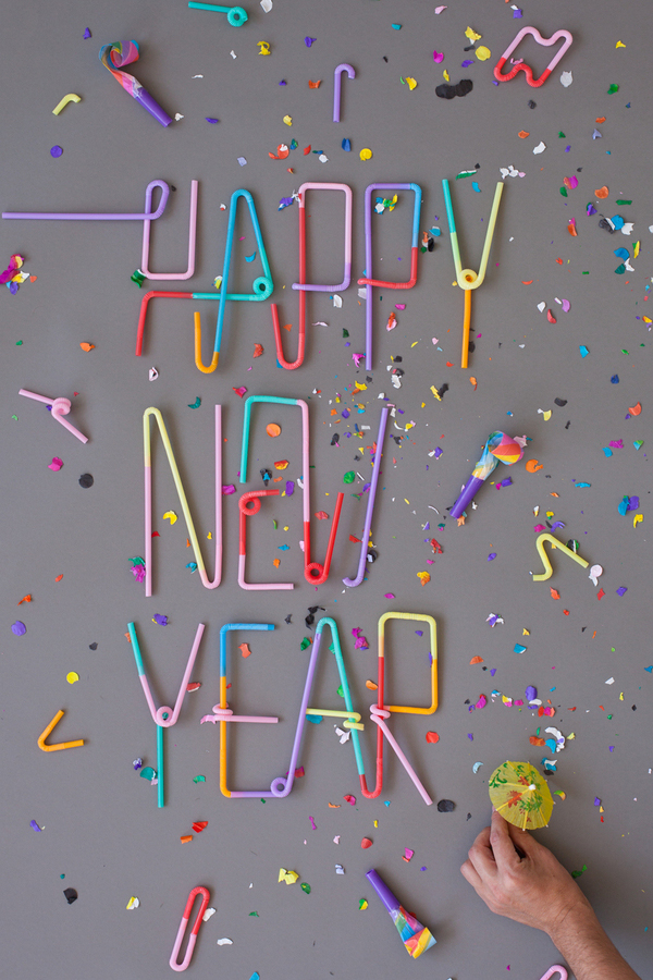 "Happy New Year via Typography Served"